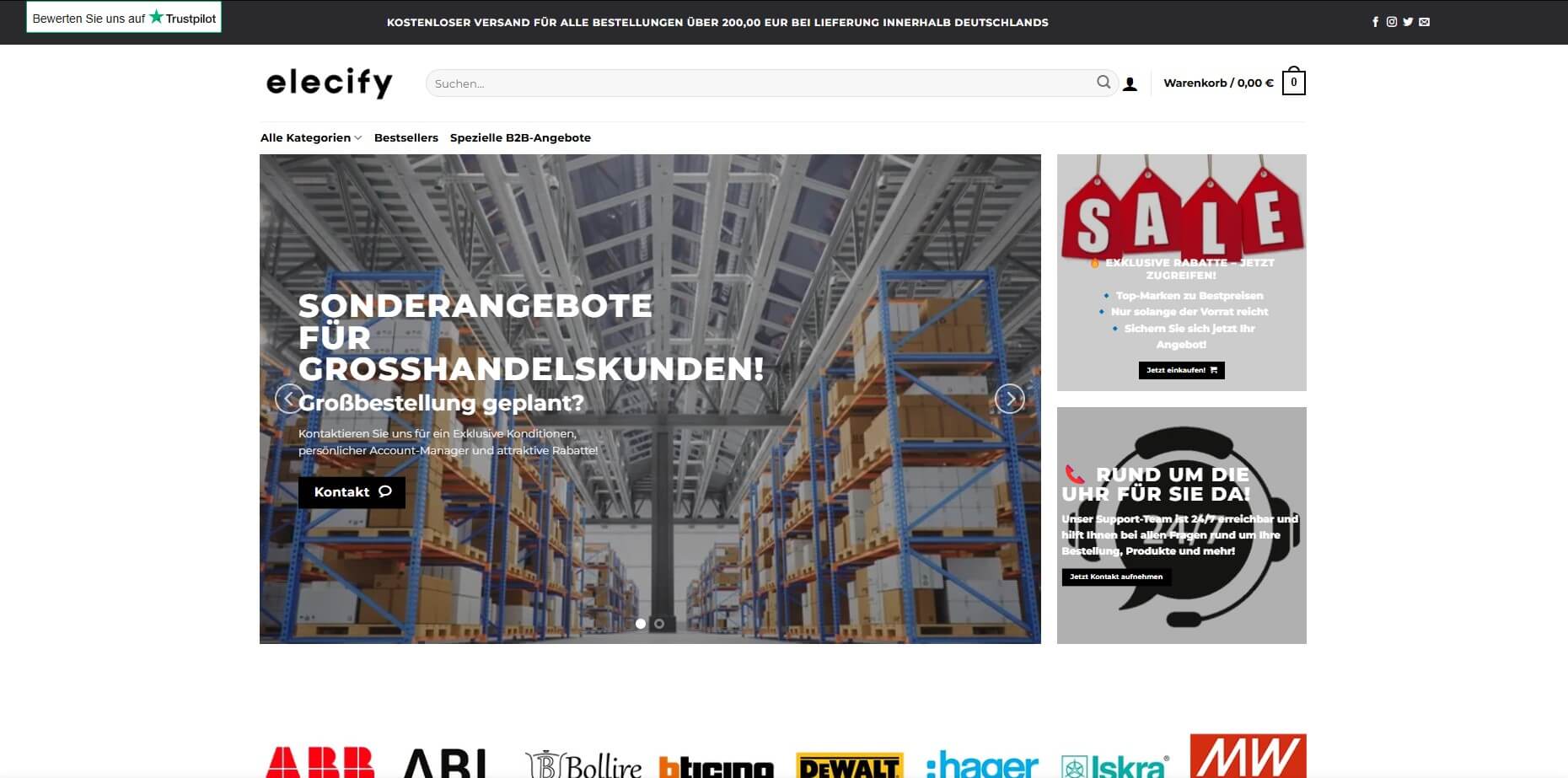 Скриншот сайта Elecify.eu